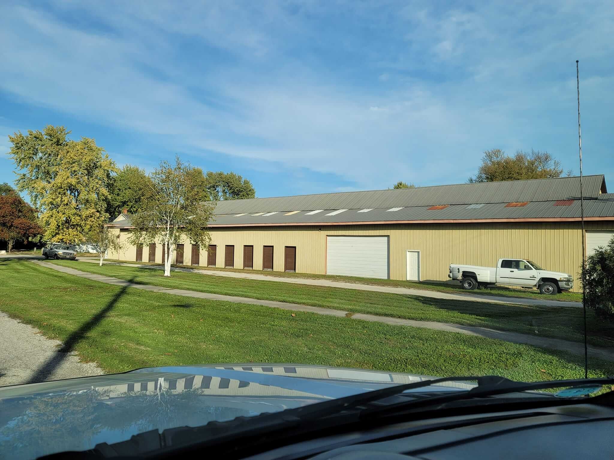 Interior view of climate-controlled storage units with wide aisles
